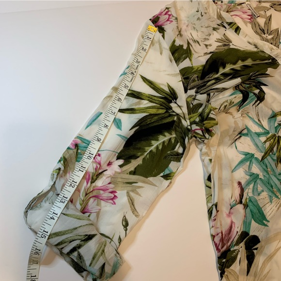 Soya Concept long sleeve tropical shirt with rollable sleeves to 3/4 length sz L - Picture 6 of 8